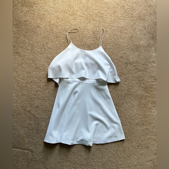 Alice and Olivia white ruffle mini dress - Picture 4 of 6